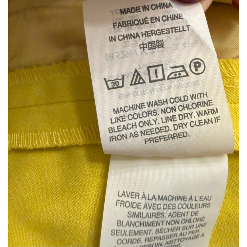 NWT Women's J.Crew Teddie Yellow Crop Trousers Size 2 - Picture 8 of 12